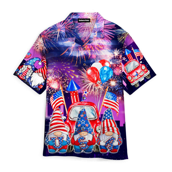 America Gnome 4th Of July Independence Day Hawaiian Shirt