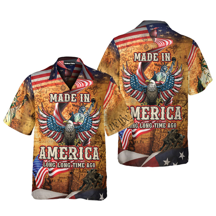 Independence Day 4th Of July Made In America USA Flag Eagle Hawaiian Shirt