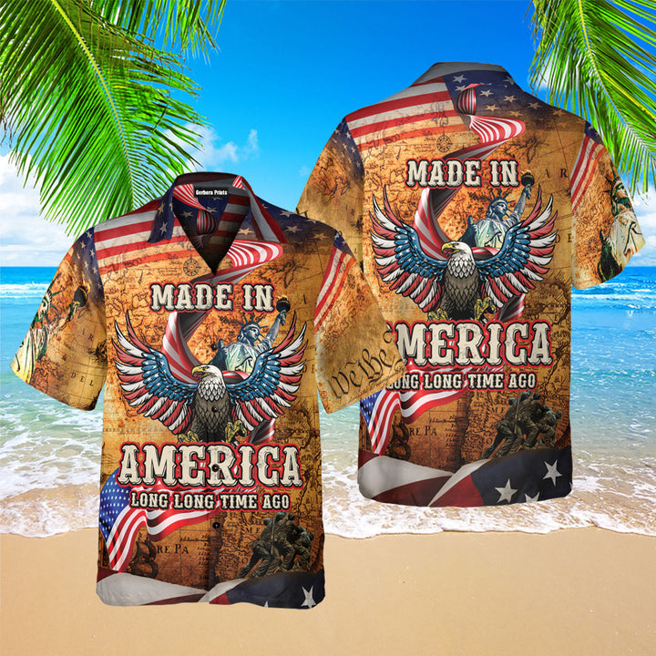 Independence Day 4th Of July Made In America USA Flag Eagle Hawaiian Shirt