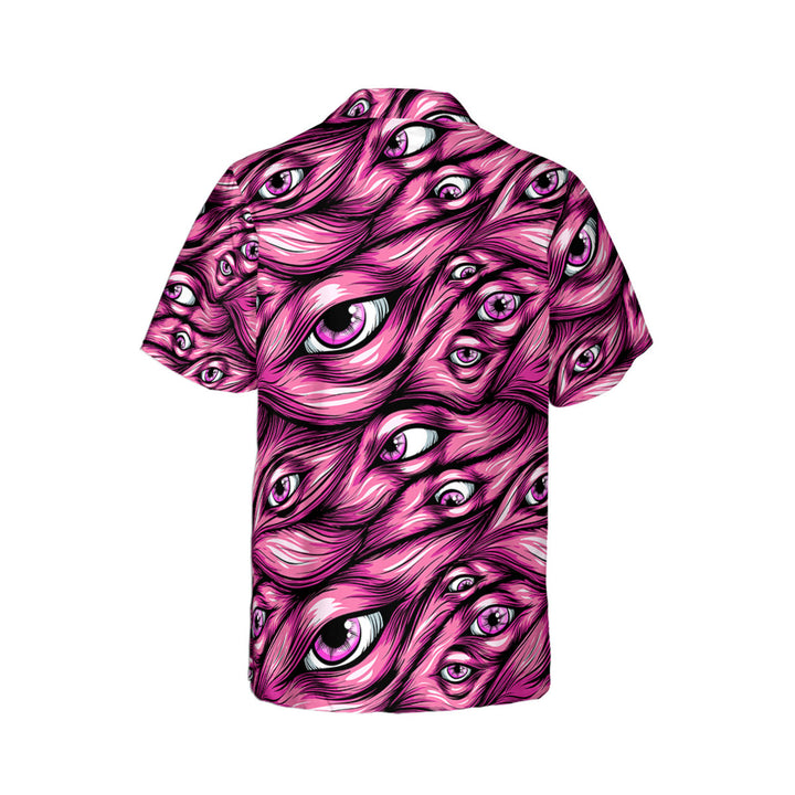 Halloween Pinky Scary Eyes Hawaiian Shirt 