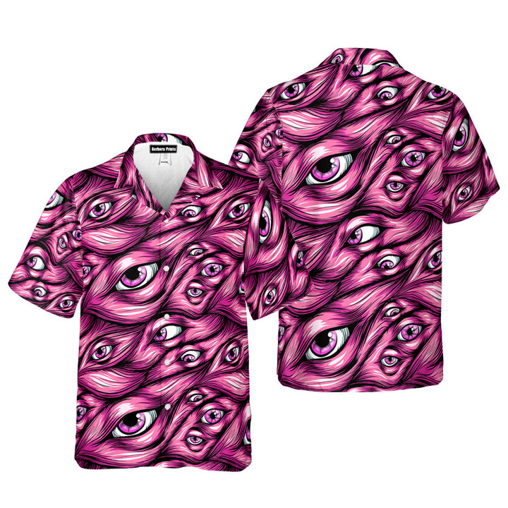 Halloween Pinky Scary Eyes Hawaiian Shirt 