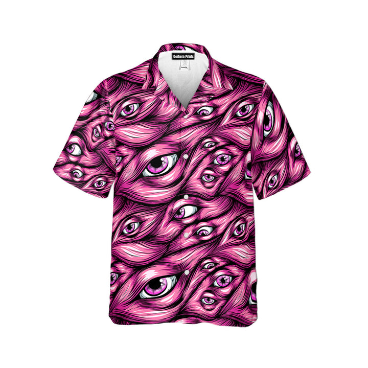 Halloween Pinky Scary Eyes Hawaiian Shirt 