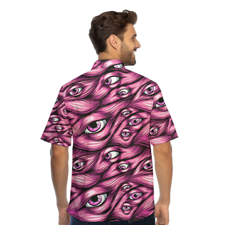 Halloween Pinky Scary Eyes Hawaiian Shirt 