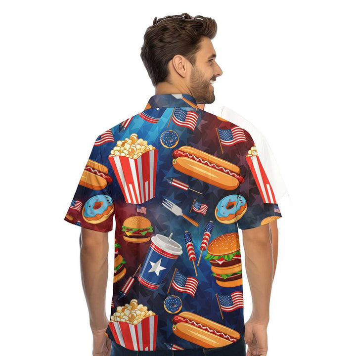 4th Of July Independence Day Fast Food Hawaiian Shirt