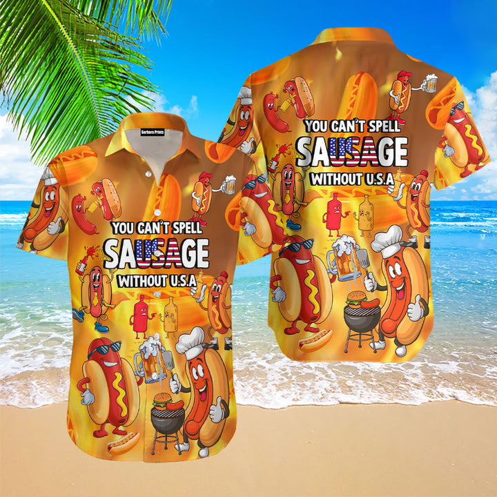 You Can't Spell Sausage Without USA Hawaiian Shirt