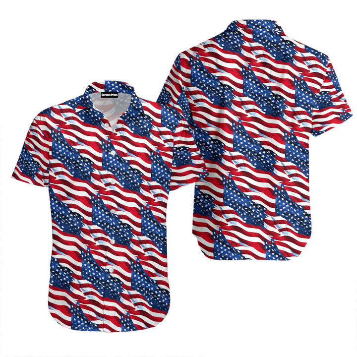 American Flag 4th of July Hawaiian Shirt