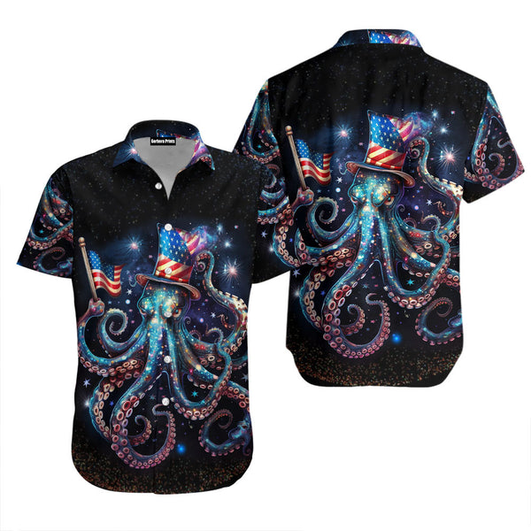 4th Of July Octopus Celebrate Independence Day Hawaiian Shirt