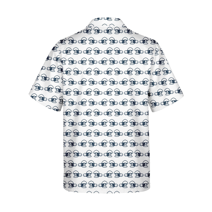 Back preview of Total Tee Destruction - Funny Golf Hawaiian Shirt with your team and number