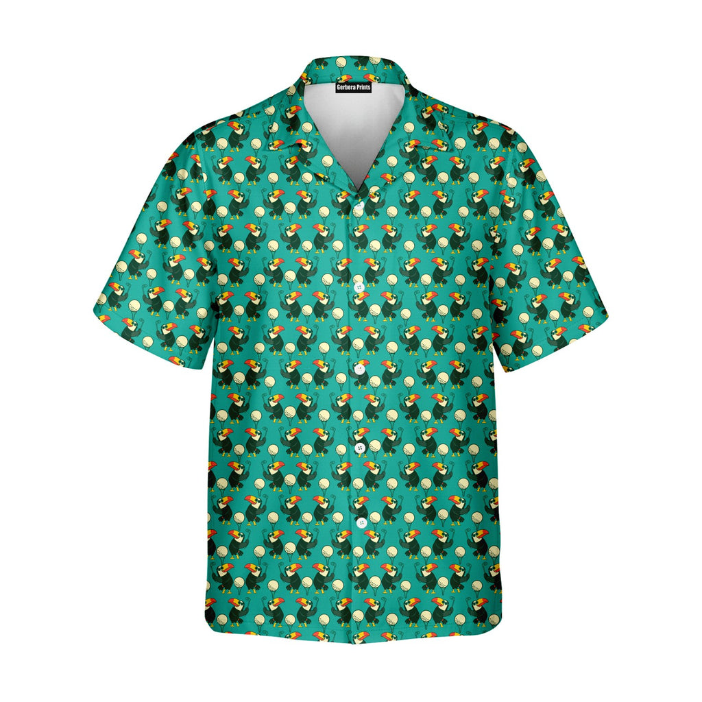 Toucan Tee Time Hawaiian Shirt - Front