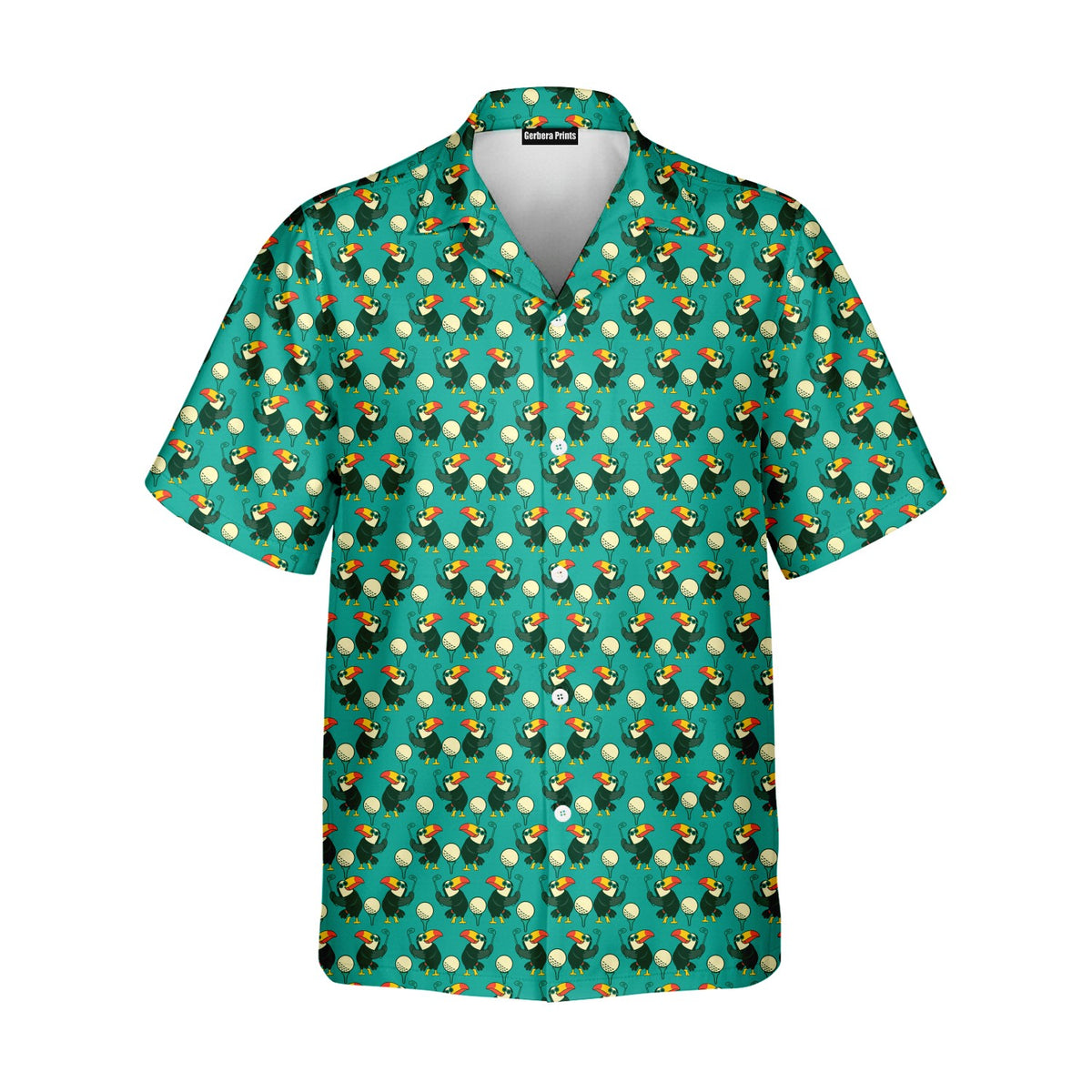 Toucan Tee Time Hawaiian Shirt - Front
