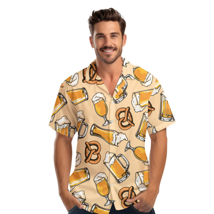 Beer And Pretzel Oktoberfest Hawaiian Shirt