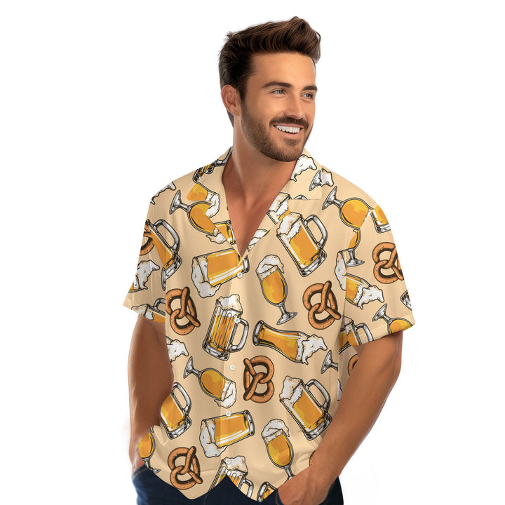 Beer And Pretzel Oktoberfest Hawaiian Shirt