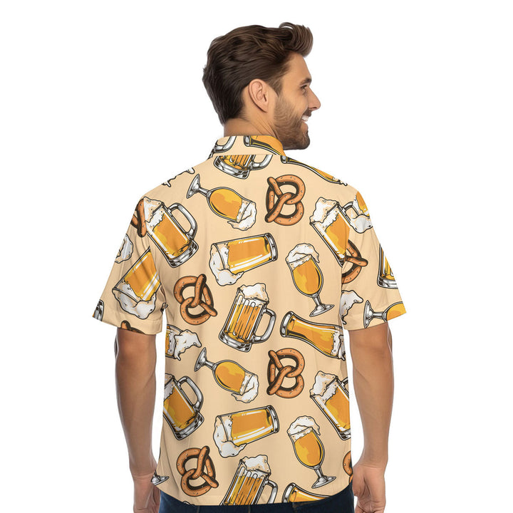 Beer And Pretzel Oktoberfest Hawaiian Shirt