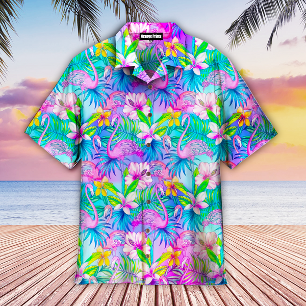 Pink Flamingo Tropical Hawaiian Shirt