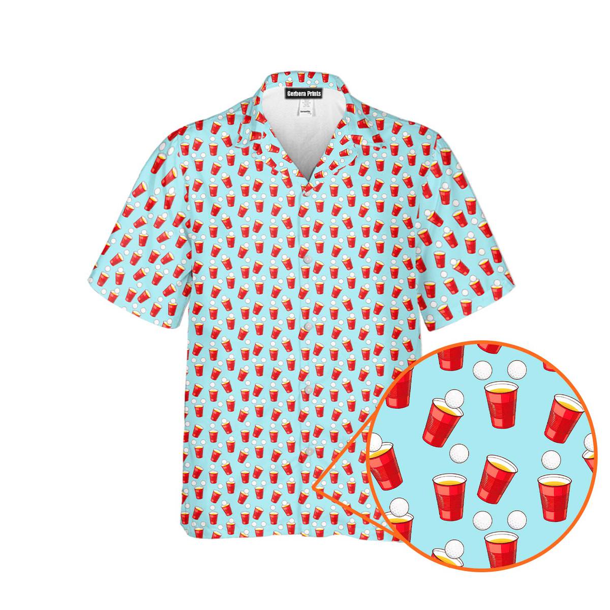 Red Solo Cup - Golf Hawaiian Shirt-Hawaiian Shirt-Gerbera Prints
