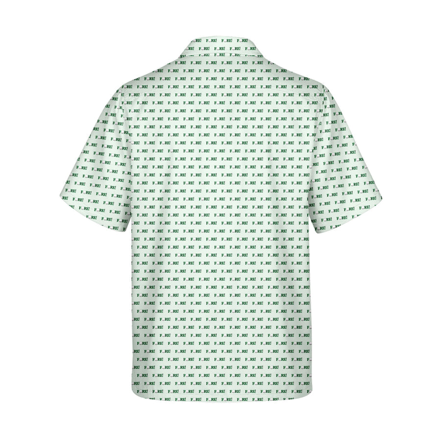 Back preview of Fore! Golf Ball Funny Golfing Design for Golfer - Golf Hawaiian Shirt with your team and number