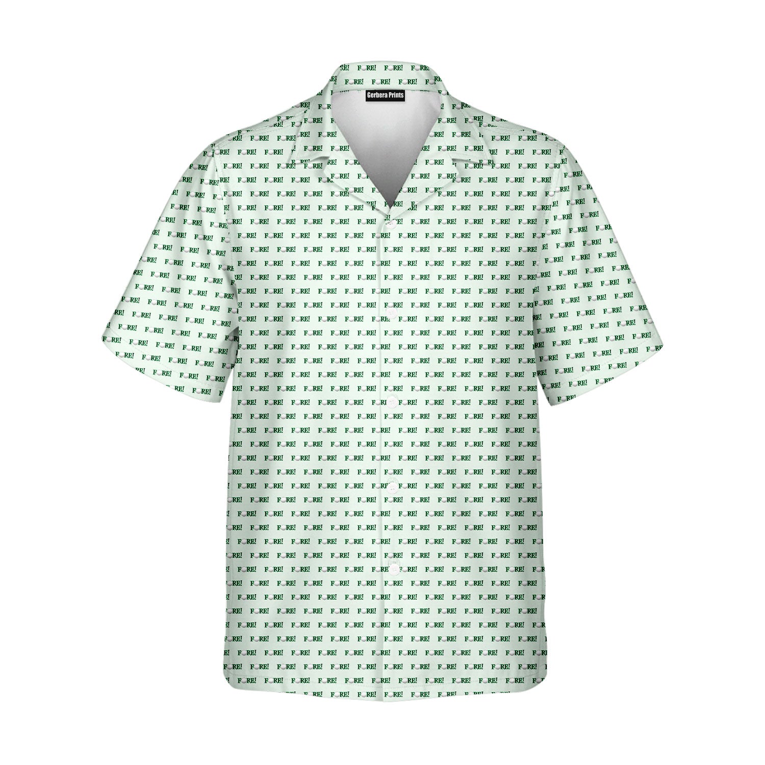 Fore! Golf Ball Funny Golfing Design for Golfer - Golf Hawaiian Shirt-Hawaiian Shirt-Gerbera Prints