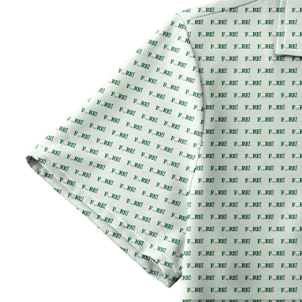 Fore! Golf Ball Funny Golfing Design for Golfer - Golf Hawaiian Shirt-Hawaiian Shirt-Gerbera Prints