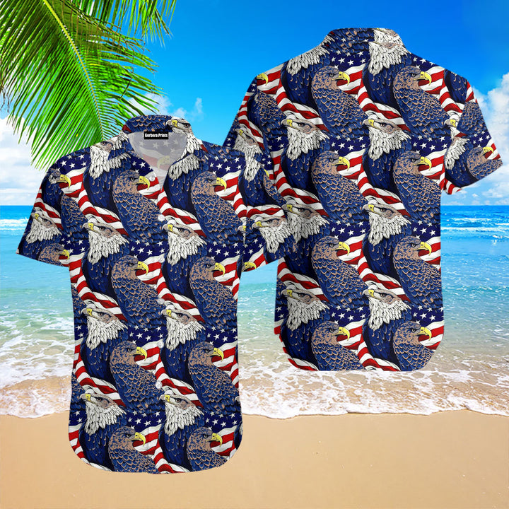 USA 4th Of July Independence Day Patriotic Eagle Hawaiian Shirt