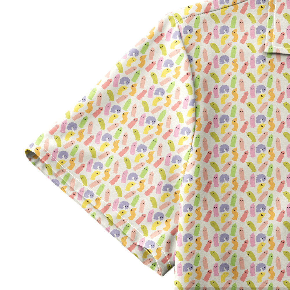 Cute Raincoat Cartoon Character - Funny Golf Hawaiian Shirt 