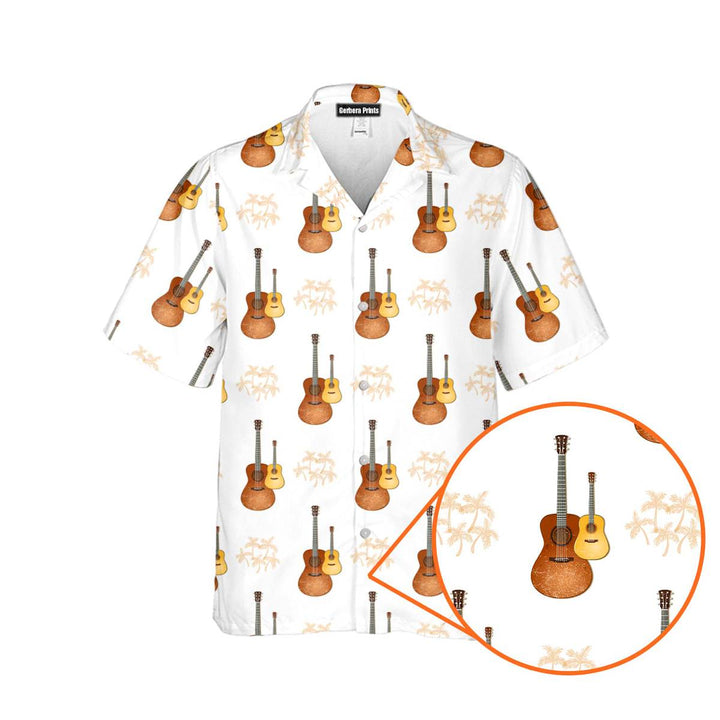 Jimmy Buffett Concert Outfit Guitar Pattern Hawaiian Shirt