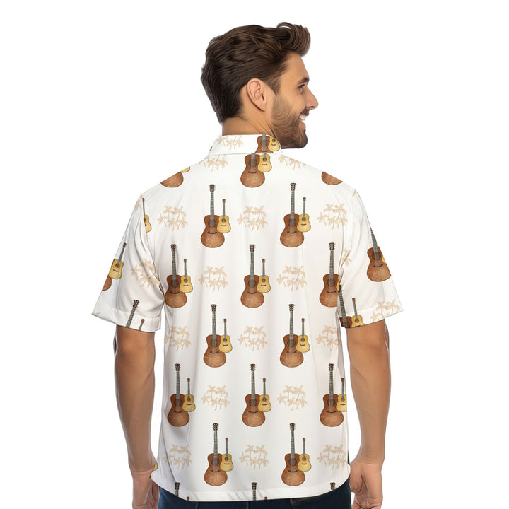 Jimmy Buffett Concert Outfit Guitar Pattern Hawaiian Shirt