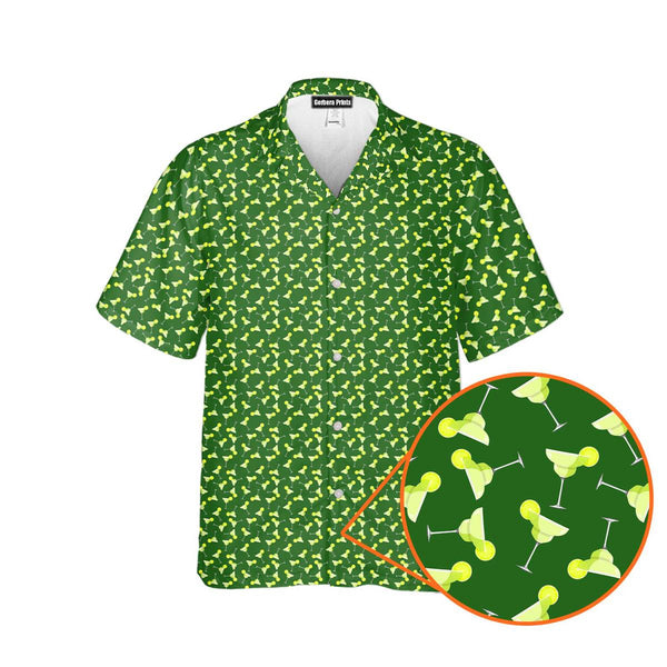 19th Hole Margarita Cocktail Slice Lime - Golf Hawaiian Shirt