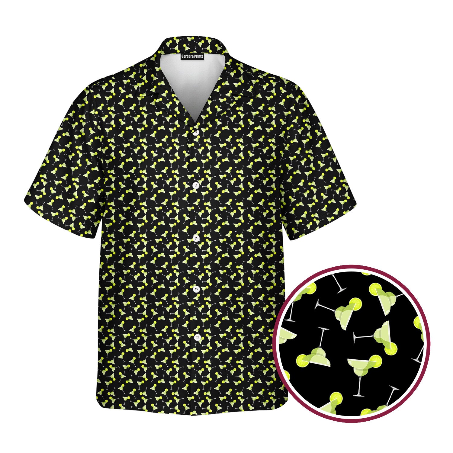 19th Hole Margarita Cocktail Slice Lime - Golf Hawaiian Shirt-Hawaiian Shirt-Gerbera Prints