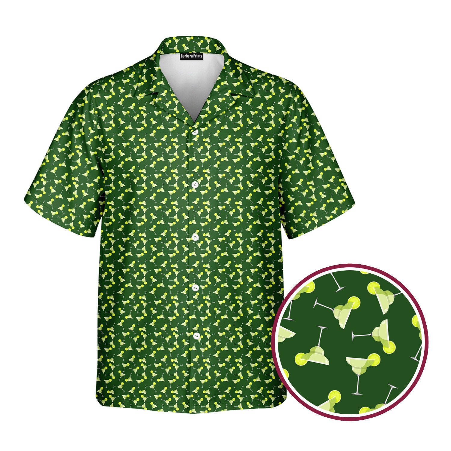 19th Hole Margarita Cocktail Slice Lime - Golf Hawaiian Shirt-Hawaiian Shirt-Gerbera Prints