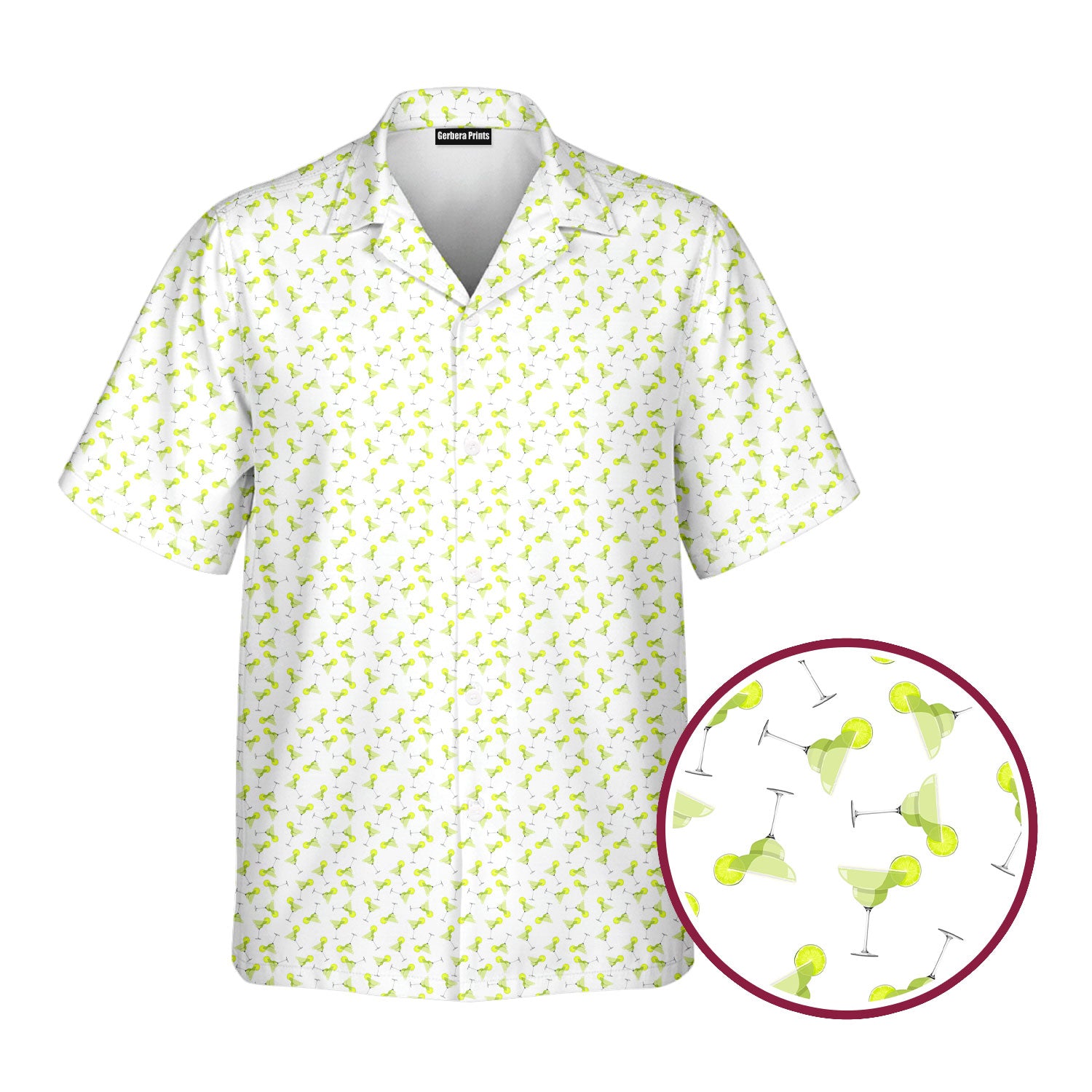 19th Hole Margarita Cocktail Slice Lime - Golf Hawaiian Shirt-Hawaiian Shirt-Gerbera Prints