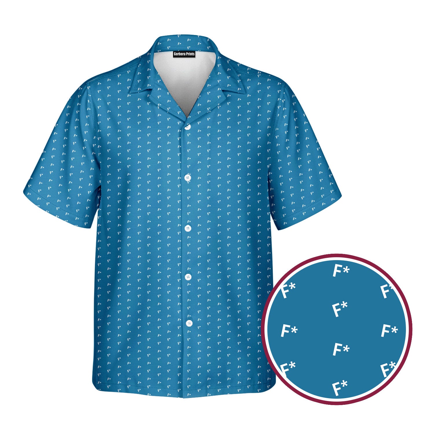 F* Fore the Laughs - Funny Golf Hawaiian Shirt-Hawaiian Shirt-Gerbera Prints