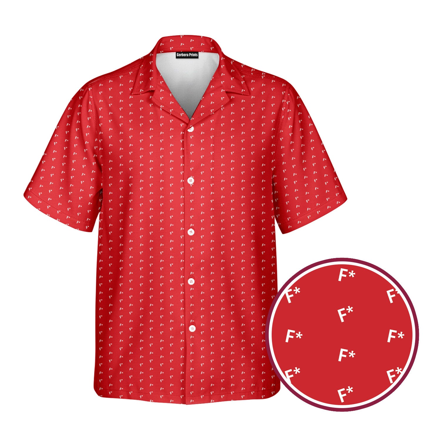 F* Fore the Laughs - Funny Golf Hawaiian Shirt-Hawaiian Shirt-Gerbera Prints