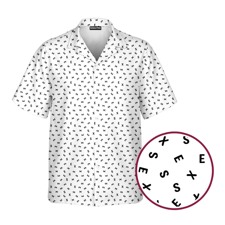 Front preview of Words Swirl - Funny Golf Hawaiian Shirt with your name