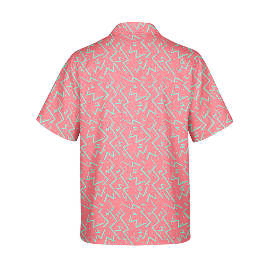 Back preview of Zaggin' Pink - Golf Hawaiian Shirt with your team and number