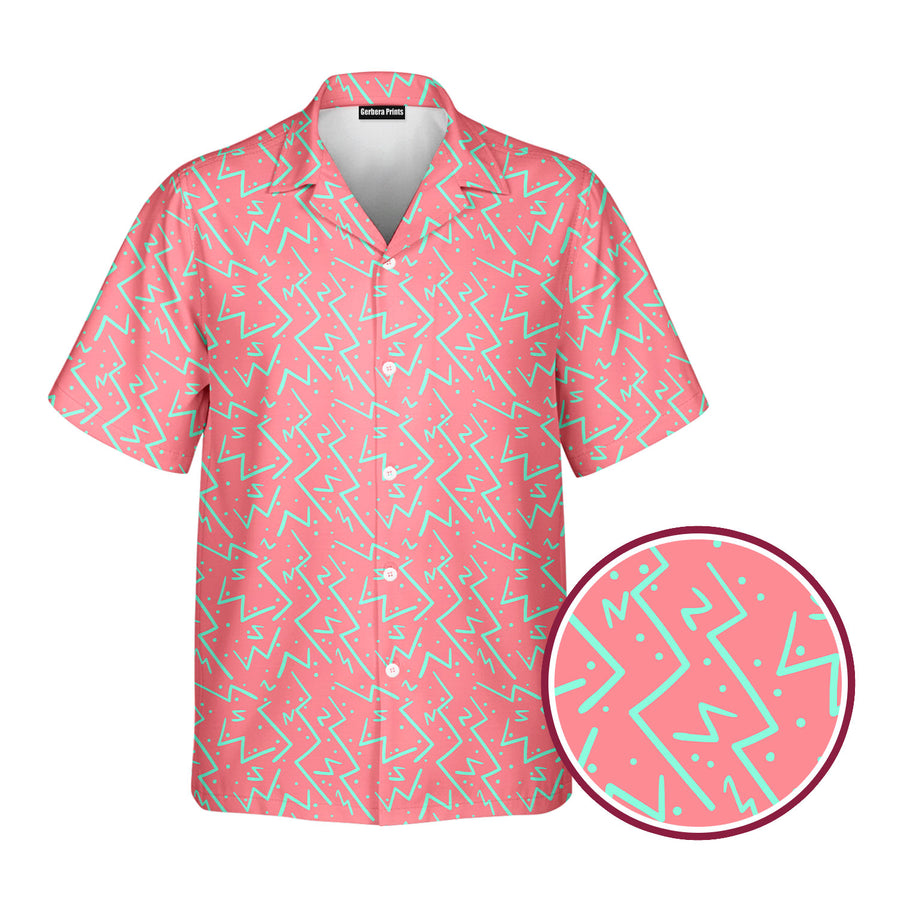 Front preview of Zaggin' Pink - Golf Hawaiian Shirt with your name
