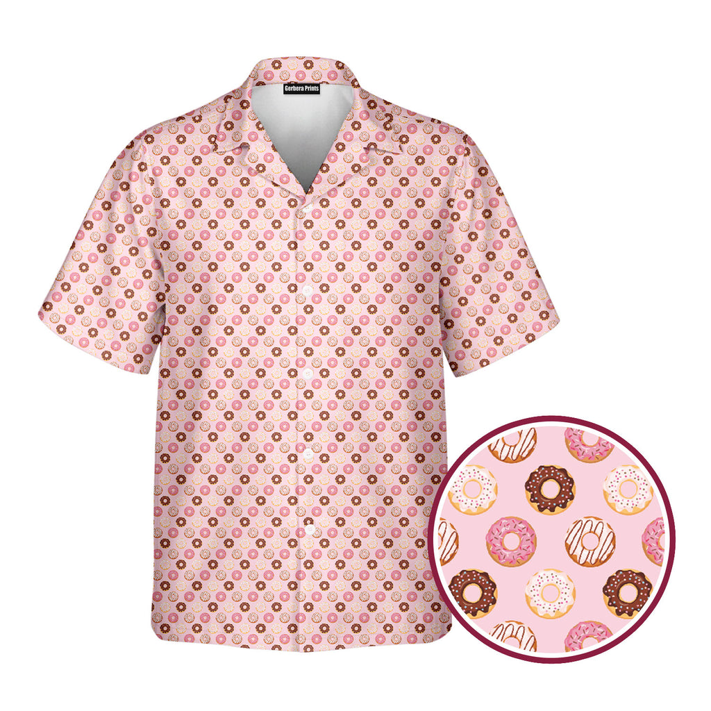 19th Hole Donut Give A Putt Players Gear - Golf Hawaiian Shirt-Hawaiian Shirt-Gerbera Prints