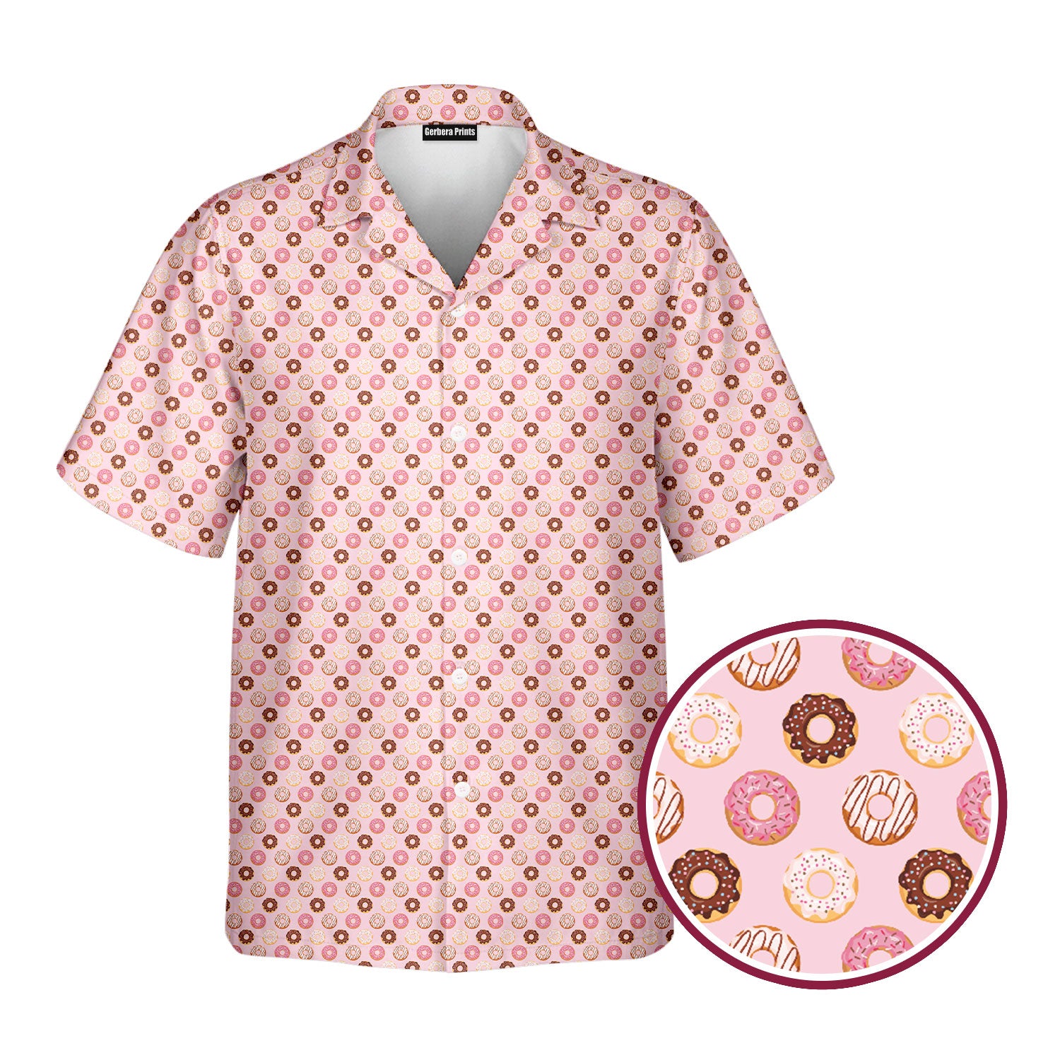 19th Hole Donut Give A Putt Players Gear - Golf Hawaiian Shirt-Hawaiian Shirt-Gerbera Prints