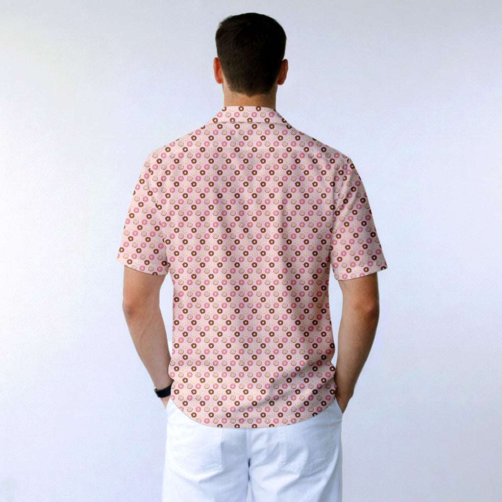 19th Hole Donut Give A Putt Players Gear - Golf Hawaiian Shirt-Hawaiian Shirt-Gerbera Prints