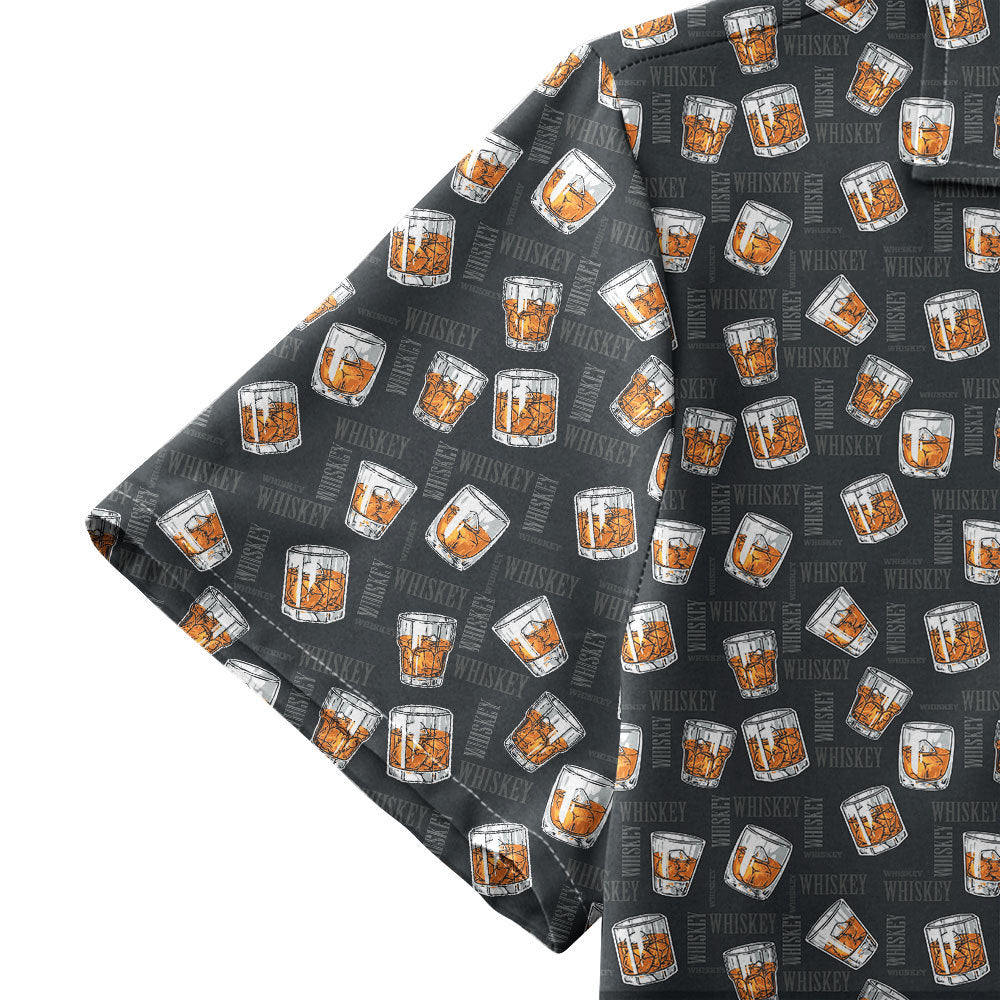 19th Hole Whiskey Glasses Funny Hawaiian Shirt 