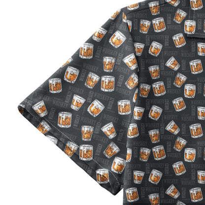 19th Hole Whiskey Glasses Funny Hawaiian Shirt 