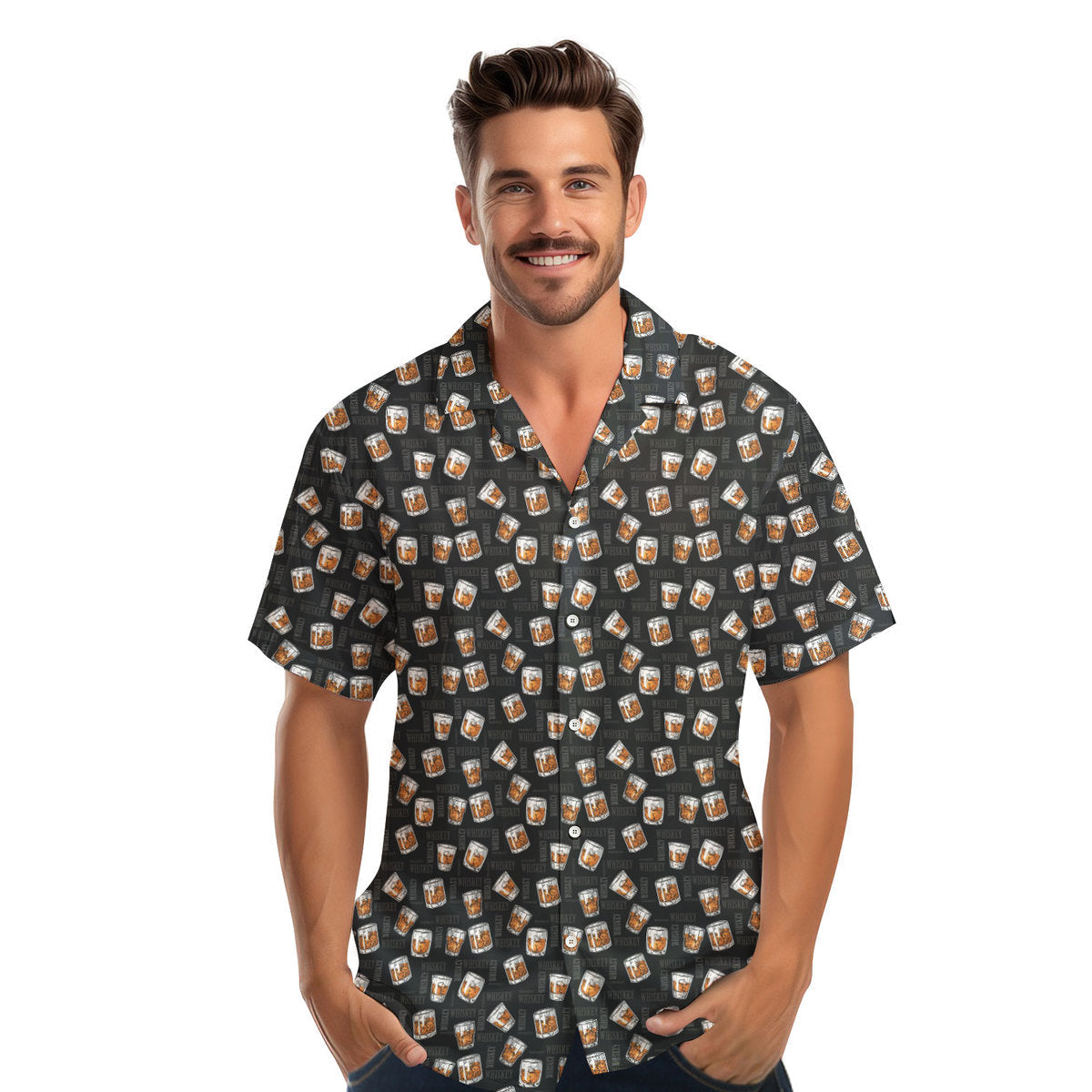 19th Hole Whiskey Glasses Funny Hawaiian Shirt 