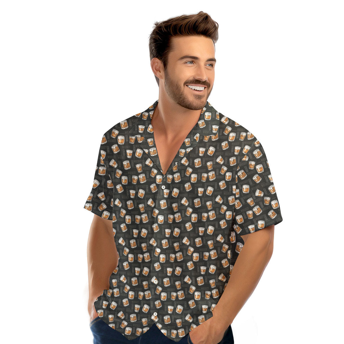 19th Hole Whiskey Glasses Funny Hawaiian Shirt 