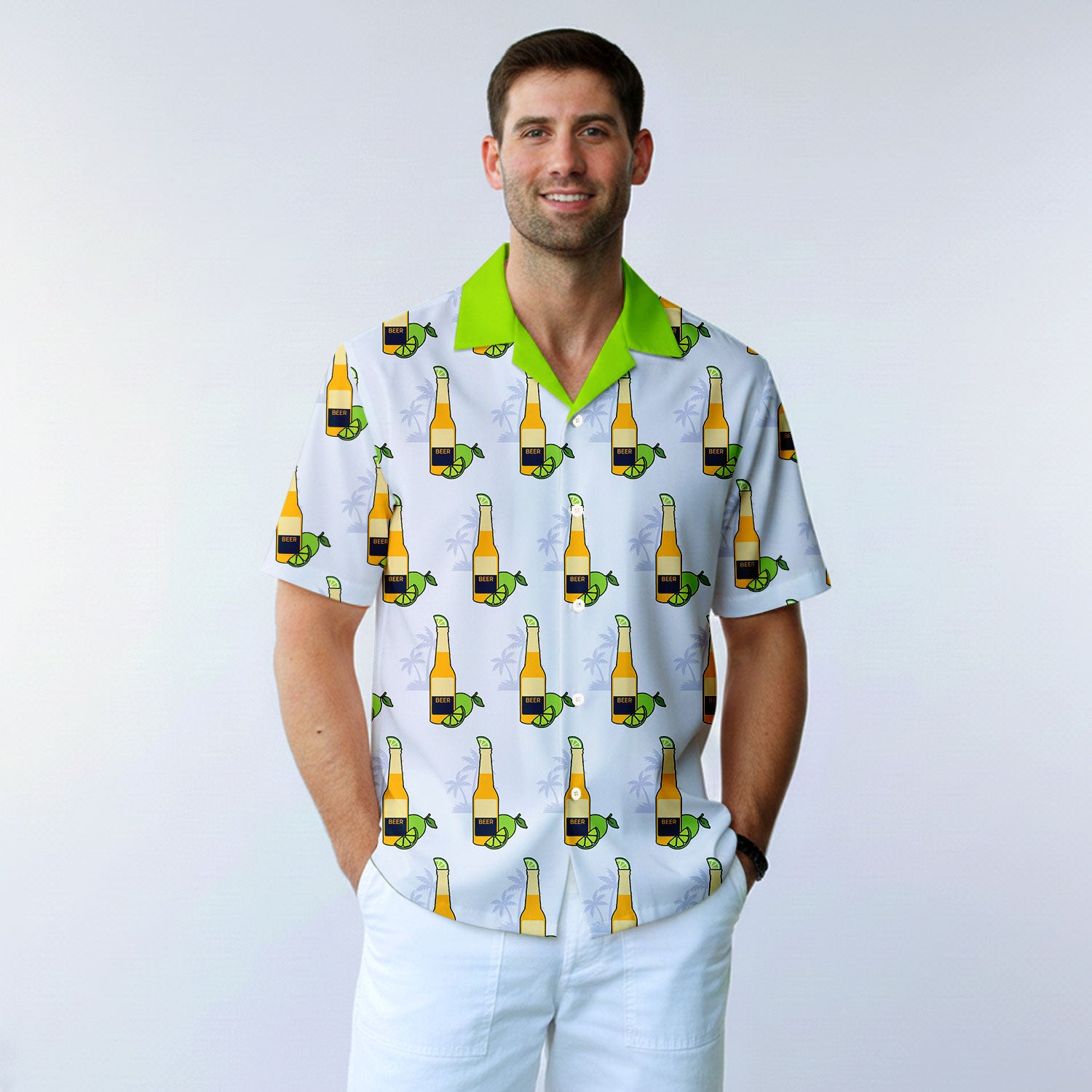 19th Hole Beer O'Clock Somewhere - Golf Hawaiian Shirt-Hawaiian Shirt-Gerbera Prints