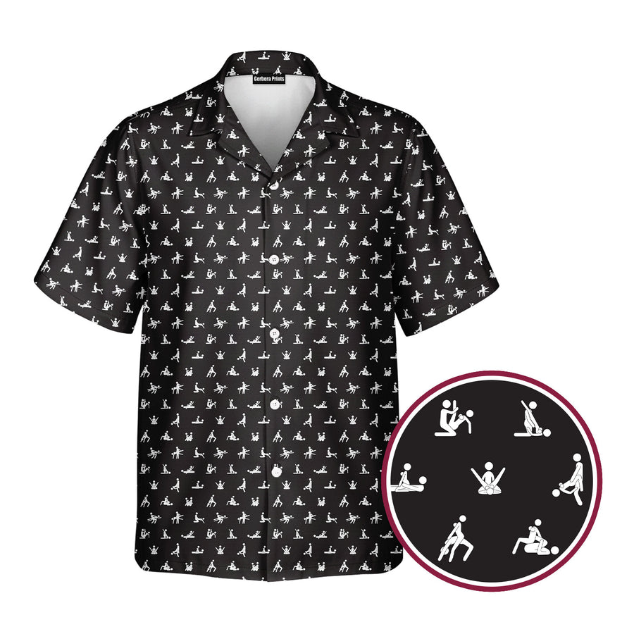 Front preview of Stick Figure - Funny Golf Hawaiian Shirt with your name