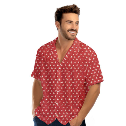 Stick Figure - Funny Golf Hawaiian Shirt 