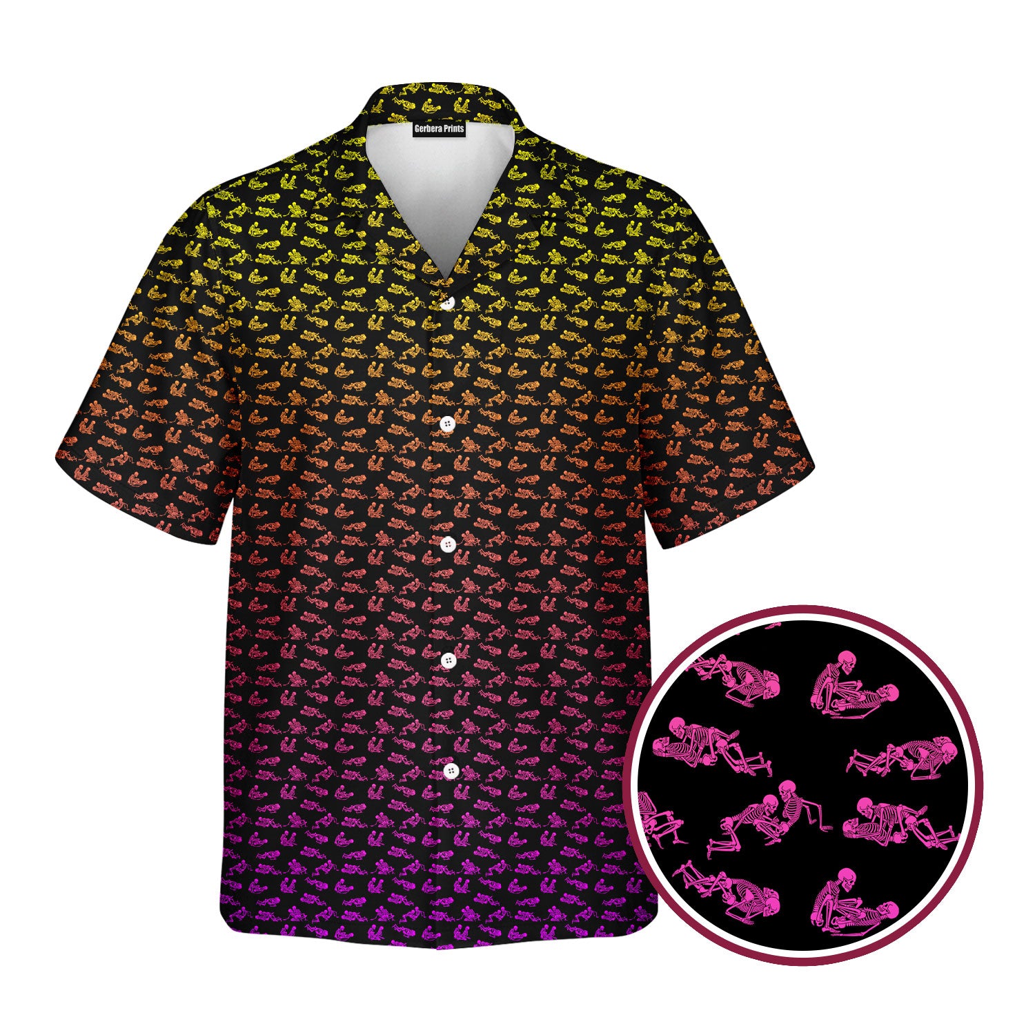 Skeleton Endless Love - Funny Golf Hawaiian Shirt-Hawaiian Shirt-Gerbera Prints