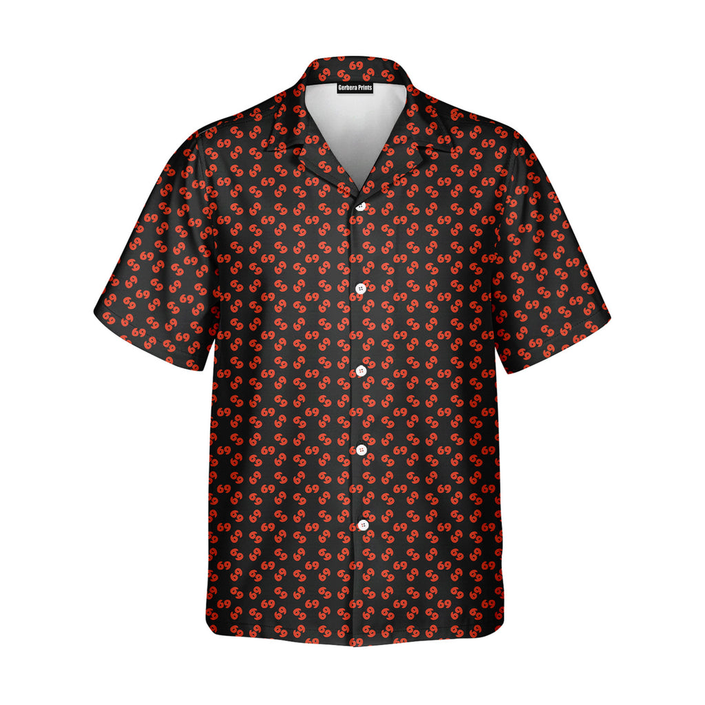 69 Number Black - Golf Hawaiian Shirt-Hawaiian Shirt-Gerbera Prints