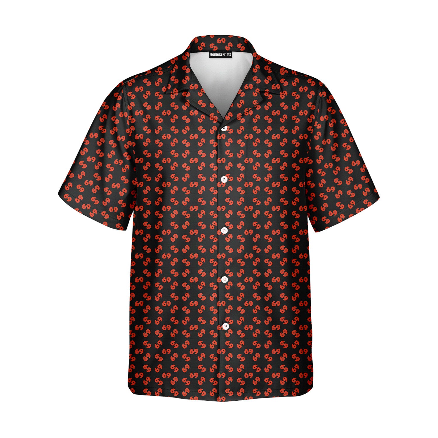 69 Number Black - Golf Hawaiian Shirt-Hawaiian Shirt-Gerbera Prints