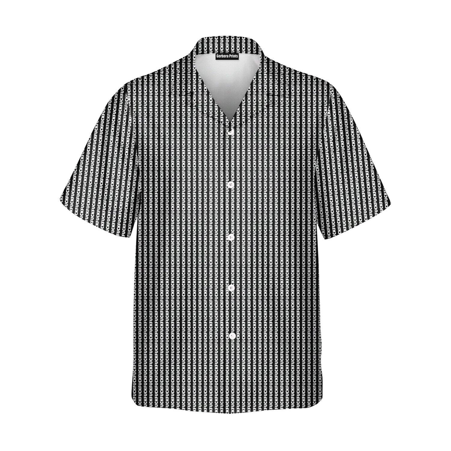 The F#@K Striped - Golf Hawaiian Shirt-Hawaiian Shirt-Gerbera Prints