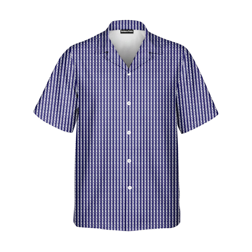 The F#@K Striped - Golf Hawaiian Shirt-Hawaiian Shirt-Gerbera Prints